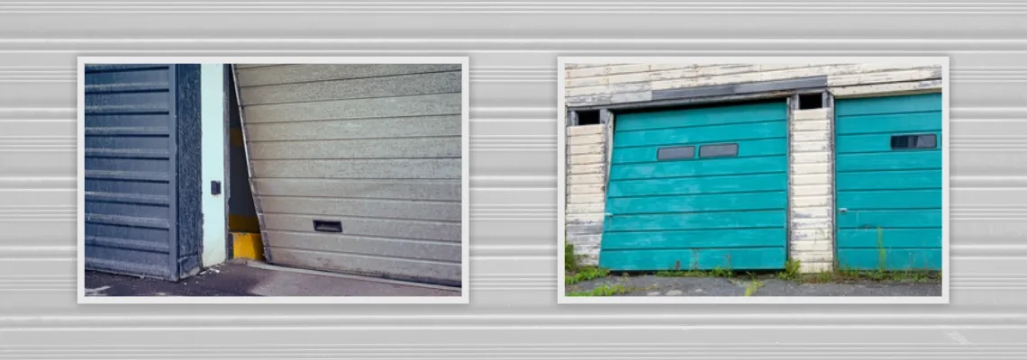 Crooked Aluminum Garage Door Repair in Milton, Ontario